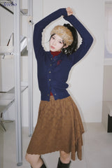 Real Button Embroidered Knit Cardigan
