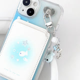 Blue Summer Fish Star Magsafe Phone Grip + Card Pocket Case Key Charms SET