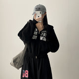 New York Lettering Two Way Cropped Hooded Zip-Up