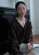 Cosy Alpaca Cardigan (Brown)