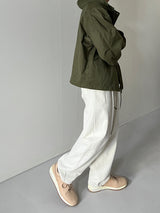 Pintuck cotton pants