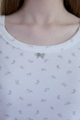 LILT FLORAL BUSTIER TOP