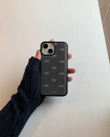 [MADE] mini logo dotted line epoxy bumper case_grey