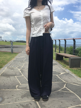 ボタンラッフルパンツ