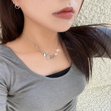 Dazzle Ball Circle Necklace