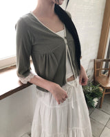 Motin Lace 7-Sleeve Cardigan
