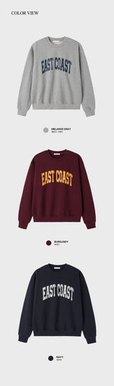 Look Hamir East Coast Lettering Heavy Cotton Oversized Sweatshirt