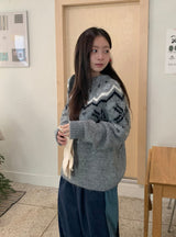 Belhi Hairy Nordic Over Round Knit