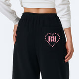 RR ハートミニワンタックワイドスウェットパンツ (2color)