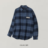 LMN ペトラベルチェックオーバーサイズフィットシャツ (3 colors)