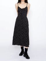 Small Floral Long Bustier Dress 3 Colors
