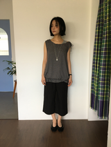 Waffle string sleeveless top (4color) 