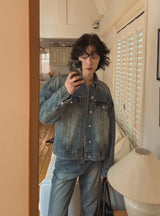 Noid western denim crop jacket