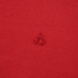 KIRSH PLAIN SLIM FIT CROP HOODIE ZIP UP [RED]