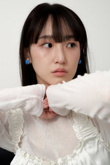 rose formica earring - blue