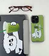 matcha love silver epoxy case