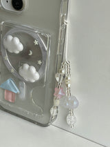 Dreamland Star Moon Cloud Biz Keyring Cell Phone Ring Cell Phone Keyring AirPods Keyring