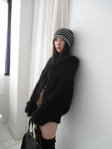 winter knit hoodie