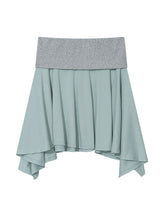 SOFT CONTRAST FLARE SKIRT(MINT)
