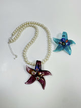 Vintage starfish pearl necklace