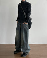 Ridge Curved Denim Pants