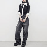 (Unisex) Liza Pocket Wide Denim Pants