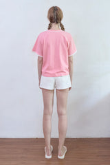 プチ ラブ クロップ Tシャツ [Pink]