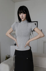 26SS★ [ EEUN BASIC ] チューイングラウンディングショートスリーブT