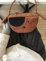 puppy tote bag (brown)
