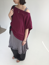 フォグオフショルダーTシャツ (4color)