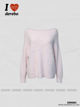 Angora wide shoulder loose fit knitwear