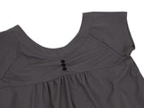 COUNTRY FLARE LINEN DRESS / CHARCOAL