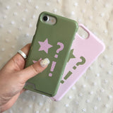 Dot Star Olive Pink Card Wallet Glossy Hard Case