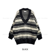 Poening Brush Stripe V-Neck Knit