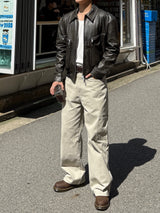 Kai zipper leather jacket
