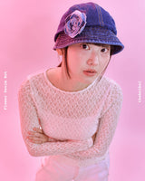 Flower Denim Hat