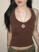 gleaming star pendant [light pink]