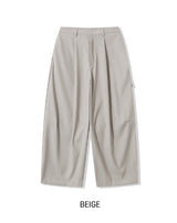 Chid pin tuck wide slacks