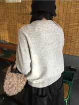 グリルーズフィットVネックウールニット（8c）