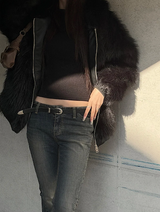 Low slim boots cut pants