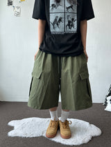 Mighty Hip Patch Cargo Bermuda Shorts 3color