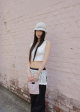 Flower Mini Hand Bag - Pink