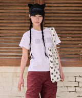 レースフラワーTシャツ - ホワイト