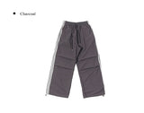 BT Nylon Track Pintuck Wide Pants