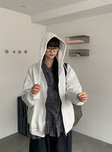 [unisex] オキア ツーウェイ フード ジップアップ