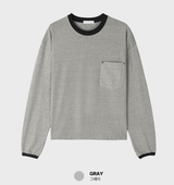 Aaron Cropped Pigment Rivet Ringer Long Sleeve