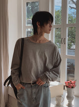 Chris Boatneck Loose Fit Button Long Sleeve T-Shirt