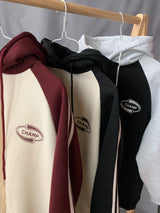Color Block Napping Two-Line Hoodie