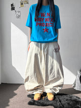 オーシャンニングビビッドカラーパッチオーバーサイズTシャツ 5カラー