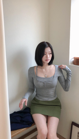 elver slim layer button tee